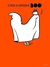 Scary Halloween Ghost Rooster Chicken By Doodl Scary Halloween Halloween Ghosts Halloween
