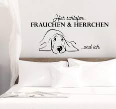 Wandaufkleber Wandtattoo Wandsticker Schlafzimmer Hier Schlafen Frauchen Wandaufkleber Wandsticker Aufkleber
