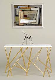 Gold Console Table White Console Table Interior Furniture Table Design