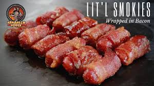 Make an extra batch because they will go fast! Bacon Wrapped Smokies With Brown Sugar On Pit Boss Pellet Grill Youtube