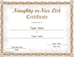 Free printable nice list certificate signed by santa. Certificate Street Free Award Certificate Templates No Registration Required