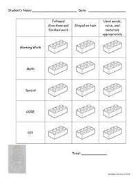 free lego behavior chart