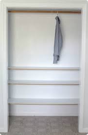 Cut a piece of your 1x2 lumber to the length of the back of the closet, mine was 55 inches. How To Build Cheap And Easy Diy Closet Shelves Lovely Etc