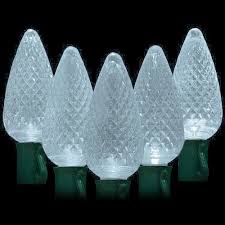 Buy christmas indoor & outdoor icicle light seasonal string lights and get the best deals at the lowest prices on ebay! Led Cool White Christmas Lights 50 C9 Faceted Led Bulbs 8 Spacing 34 2ft Green Wire 120vac