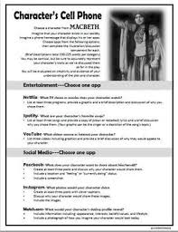 Macbeth Characterization Cell Phone Activity Fun And