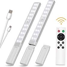 This motion sensor led rechargeable light from otinlai has a bright white light that will illuminate you can operate the portable reading spotlight using the remote control within 21 feet range. Battery Powered Dimmable Closet Lights Wireless Portable Led Under Cabinet Lighting Stick On Anywhere Safe Light