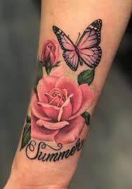 Tattoo With Meaningful Word Rose Tattoos For Women Pink Rose Tattoos Rose Tattoos For Men