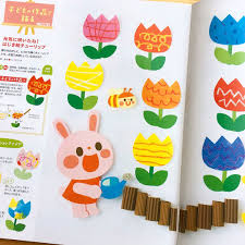 instagram 上的 イシグロフミカ fumika ishiguro 元気に咲いたね はじき絵チューリップ チャイルド本社 月刊ポット4月号 掲載 チューリップ壁面の案と製作のお仕事をさせていただきました 子どもたちが作ったカラフルなチューリップをかわいく飾 誕生表
