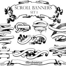 Banner Design Clipart Black And White Rinrejebt Jpg 700 695 Pixels Vintage Ribbon Banner Banner Photoshop Brushes
