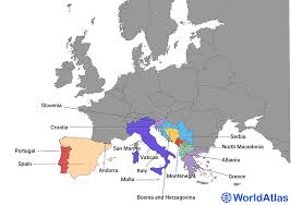 All our maps are laminated velleda, so you can write or erase over map. Southern European Countries Worldatlas