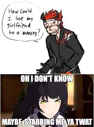 Adam Gee Idk Rwby Rwby Memes Rwby Funny Rwby