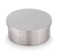 Flush Flat End Cap - Brushed Stainless Steel - 2" OD
