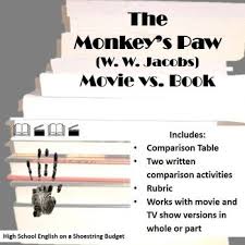 The monkeys paw by w.w jacobs and the third wish by joan aikmen are both similar and different in many ways, but there is one the monkeys paw and the third wish both have characters that are unique to their story and define the course the story takes, though for each of these stories the. The Monkey S Paw Movie Vs Books Activity W W Jacobs The Monkey S Paw Book Activities Narrative Writing