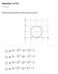 Solved What Is The Equation Of The Given Circle Brainly Com
