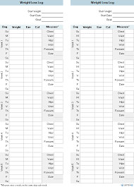 Weight Log Template Margarethaydon Com