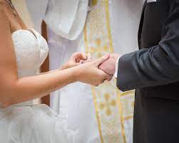 Exchange Of Rings At Our Lady Of Lourdes Parrish Dunedin Fl Wedding Photograph By True Love Photography Love Photography Our Lady Of Lourdes Lady Of Lourdes