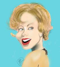 Tommy Lee Jones smiling. Digital, Photoshop drawing but started with a  pencil sketch