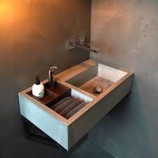 Beton Waschbecken S Mit Fach B K Design Waschbecken Moderne Waschbecken Moderne Badezimmer Waschbecken