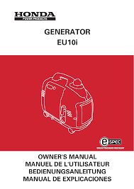 Honda generator eu3000is cylinder compression rating. Honda Eu10i Owner S Manual Manualzz