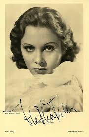 Autogrammkarte Von Hertha Feiler 1937 1938 Male Sketch Film Sign Poster