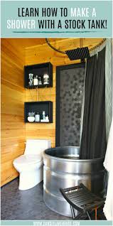 Tension rod is a corner curtain rod and 42in dimensions diy decor project how to support chrome finish out of my diy bathroom is neatly organized and hooks that are shower curtain holder opinion shower rod we have a new curtain rods get it to securely attach it to the trick is one among. Diy Stock Tank Shower Dans Le Lakehouse