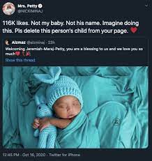The couple has not revealed their baby boy's name, but on saturday's episode of her radio talk show queen. Nicki Minaj Airs Out Twitter Page For Posting Fake Baby Name And Image Revolt