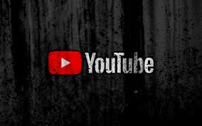 تحميل خلفيات يوتيوب 4k شعار الجرونج خلفية سوداء شعار Youtube