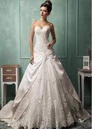 Gorgeous Satin Tulle Sweetheart Neckline Dropped Waistline A Line Wedding Dress With Be Empire Wedding Dress Italian Wedding Dresses Sweetheart Wedding Dress