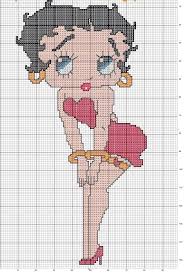 Encantos Em Ponto Cruz Betty Boop Crossstitch Cross