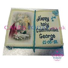 Maybe you would like to learn more about one of these? Holy Communion Photo Book Cake C350
