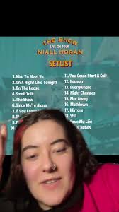 Niall Horan Concert Set List Dallas