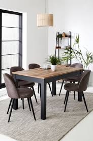 Dining room set of 6 yumiko chairs and extendable dining table kitchen modern solid wood w/padded seat, white color with light gray cushion. Buy Bronx 6 10 Seater Double Extending Dining Table From The Fitforhealth Online Shop
