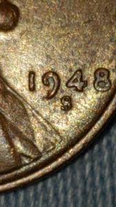 1948 S Wheat Penny Inverted S Mint Mark Planchet Error