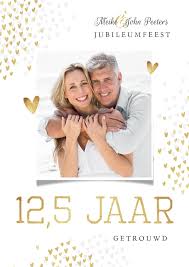 Jubileumfeest Uitnodiging 12 5 Jaar Goud Kaartje2go