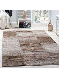 Hochflor teppich flauschig wellen muster beige shaggy. Paco Home Designer Teppich Modern Wohnzimmer Teppiche Kurzflor Karo Meliert Braun Beige Klingel