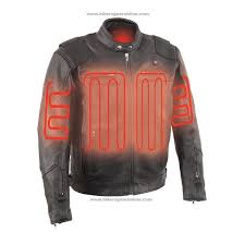 Milwaukee Leather Mens Vented Scooter Jacket With Heated