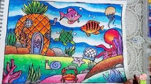 Seperti yang dapat kalian lihat pada sketsa gambar pemandangan gunung nomor. Contoh Gambar Hasil Mewarnai Pemandangan Dengan Crayon Kataucap