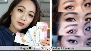 Hapa Kristin Gray Contact Lenses Haul + Review