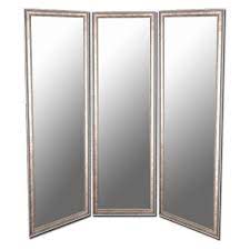 Full size floor mirror, overall size: Soft Gold And Silver Full Length Free Standing Tri Fold Mirror 66w X 70h In Walmart Com Trifold Mirror Mirrors For Sale Mirror