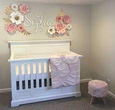 Giant 3d Nursery Wall Flowers For A Baby Girl Nursery Room With Easy Step By Step Diy Tutorial Instr Baby Girl Room Decor Baby Girl Nursery Room Baby Girl Room