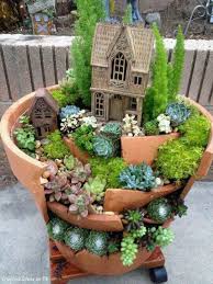 Creative Ideas To Make Fairy Mini Garden From Broken Pots Miniature Garden Plants Miniature Fairy Gardens