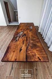 Amazing Resin Wood Table For Your Home Furniture 48 Diyepoxyresinwoodtables Wooden Dining Table Modern Wood Table Modern Wood Slab Table