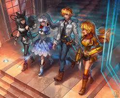 weiss schnee, yang xiao long, blake belladonna, and jaune arc (rwby) drawn  by sa-dui | Danbooru