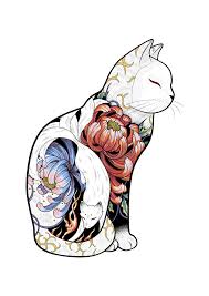 Para Florencia Espindola O Connor Gato Con Pelaje Ilustrado In 2020 Cat Tattoo Designs Cat Tattoo Japanese Tattoo