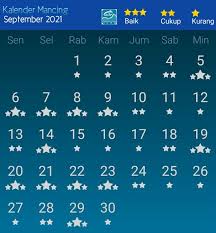 Samo će logo i kalendar biti vidljivi dok tiskate ovo stranicu. Kalender Mancing September 2019 Kami