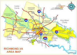 Richmond Virginia Map High Resolution Map Of Central Virginia That Is Downloadable And 530 X 380 Pixels Virginia Map Richmond Virginia Area Map