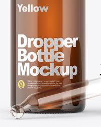 Opened Amber Dropper Bottle Mockup In Bottle Mockups On Yellow Images Object Mockups