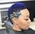 Short Blue Natural Hair