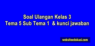 5 soal pertanyaan tema 5 kelas 3. Soal Ph Kelas 3 Tema 5 Subtema 1 Dan Kunci Jawaban Websiteedukasi Com