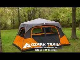 It also comes with cord access, so you can camp in the backyard and use the electricity from your home. Ozark Trail Instant 13 X 9 Cabin Camping Tent 8 Person All Season Youtube